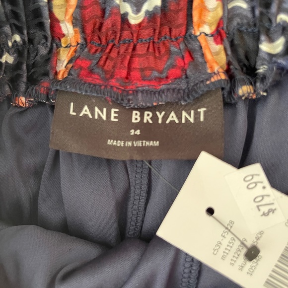 Lane Bryant NWT‎ Size 14 Geometric Pattern Skirt with Elastic Waist & Sash - Picture 7 of 10